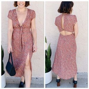 Whimsy + Row Bree Midi Dress- Rhubarb Floral